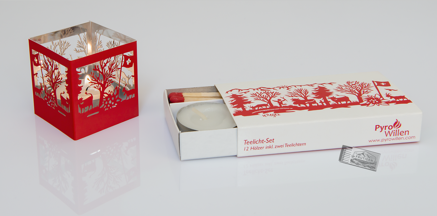 Zündholzschachtel weiss neutral, 10cm lange Streichhölzer mit verschiedenen farbigen Zündköpfen