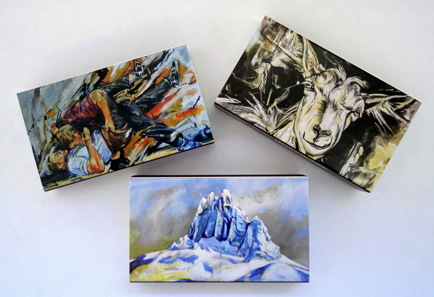 Zündholzschachtel mit gemahlenen Bilder vom Künstler Björn Zryd