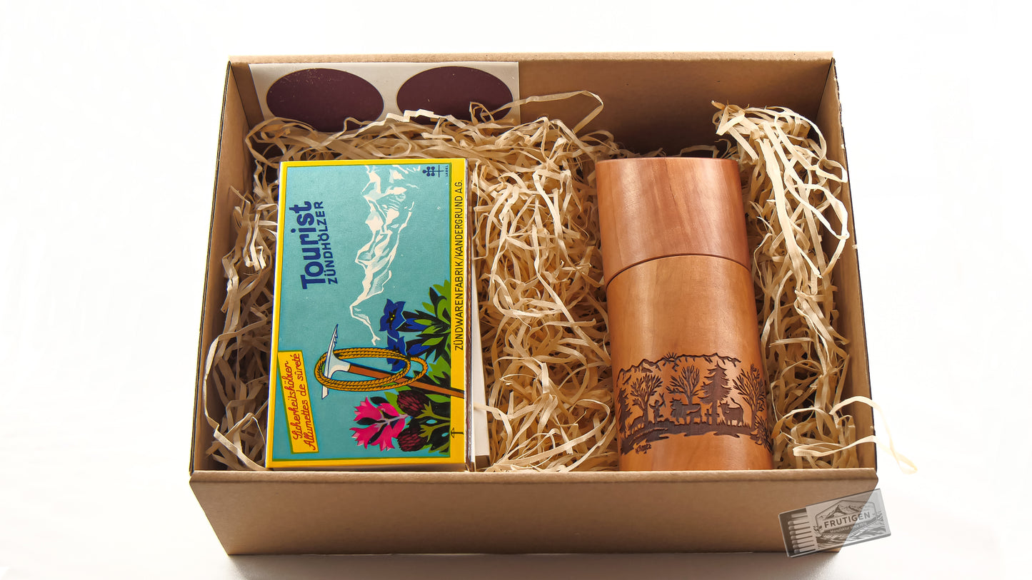 Geschenkbox Holzrondelle